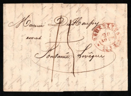 Lettre Envoyée De Bruxelles Vers Fontaine-l'Evêque Le 20 Août 1832 - 1830-1849 (Belgio Indipendente)