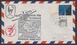 BRD: 1977, LuPo Fernbrief In MiF, HILFE FÜR RUMÄNIEN / DEUTSCHE LUFTWAFFE / Nach Bukarest, Tagesstpl. PENZING - Cartas & Documentos