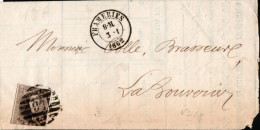 Lettre Envoyée De Frameries Vers La Bouverie Le 3 Janvier 1862 - 1858-1862 Medaillen (9/12)