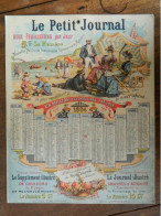 SUPERBE CALENDRIER 1894 OFFERT PAR LE PETIT JOURNAL           ILLUSTRATION BAINS DE MER       ( 27,2  X  21,7 Cms ) - Big : ...-1900