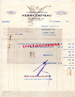 59 - LA MADELEINE - LA GORGUE - FACTURE HENRY CATTEAU- TISSAGES DE TOILES-1932 - Textile & Clothing