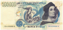 500000 LIRE BANCA D'ITALIA RAFFAELLO LETTERA A 13/05/1997 FDS-/FDS - Otros & Sin Clasificación