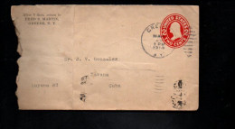 USA ETATS UNIS ENTIER LETTRE POUR CUBA 1914 - Covers & Documents