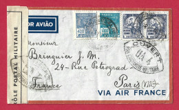 !!! BRÉSIL, LETTRE PAR AVION DE RIO DE JANEIRO POUR PARIS DE 1940 AVEC CENSURE MILITAIRE - Cartas & Documentos