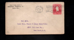 USA ETATS UNIS ENTIER LETTRE INTERIEURE DE BOSTON 1906 - Lettres & Documents