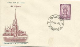 INDE FDC ST THOMAS  BOMBAY DU 02/12/1964  LETTRE COVER - Covers & Documents