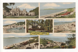 Highcliffe, Dorset - C1950s Multiview Postcard - Castle, Beach, Chewton Glen Etc - Other & Unclassified