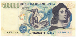 500000 LIRE BANCA D'ITALIA RAFFAELLO LETTERA A 13/05/1997 SUP+ - Otros & Sin Clasificación