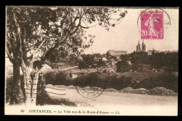 COUTANCES Vue Sur La Ville De La Route D'ARGON édition L.L Carte Rare - Coutances