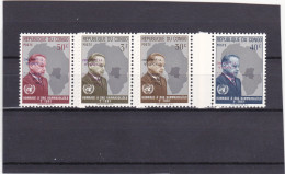 COB 467/70a Dag Hamarskjold - Kopstaande  Opdruk-Surcharges Renversées 1962 MNH - Ongebruikt