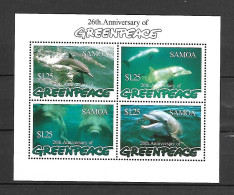 Samoa 1997 Dolphins - GreenPeace MS MNH - Delfini