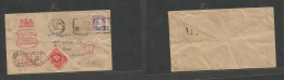 EIRE. 1952 (26 Sept) Baile Atha Caith - USA, Nevada, Remo. Royal Live Sea. Single Fkd Slogan Cachet Fkd Env + Taxed + US - Used Stamps