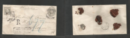 DUTCH INDIES. 1894 (12 July) Keltecreden - Netherlands, Rotterdam (15 Aug) Registered 12 1/2 Grey Stat Env + Adtl At 25c - Niederländisch-Indien