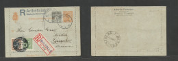 DENMARK. 1920 (22 Nov) Svebolle - Romania Szaszsebes (2 Dec) Registered Multifkd Doble Print Stationary Lettersheet At 4 - Otros & Sin Clasificación