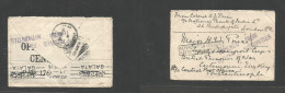 TURKEY. 1920 (16 June) WWI POW Mail. British Control. Constantinople - Middle East. Unfranked + Triple Censored (Turkish - Andere & Zonder Classificatie