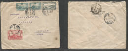 TURKEY. 1921 (22 July) Istambul - Ceylon, Indian Ocean, Colombo (Sept 8) Multifkd Envelope. Rare Destination Usage For T - Andere & Zonder Classificatie