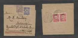TURKEY. 1908. Pera - Andrinople. Registered Multifkd Front And Reverse. 5 Para Lilac Stat Complete Wrapper, Tied Cds + R - Andere & Zonder Classificatie