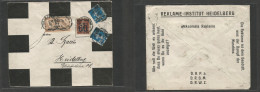 Memel. 1922 (2 Jan) Coadjuthon - Heidenberg. Multifkd Weird Illustrated Envelope, Ovptd Issues, Tied Cds. A Very Origina - Altri & Non Classificati