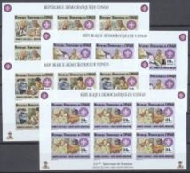 Congo Ex Zaire 2007, Scout, Gorilla, Oryx, 4sheetlet IMPERFORATED - Ungebraucht