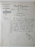 GUERRE 1870 DEPECHE TELEGRAPHIQUE  St DENIS L'AMIRAL Au GOUVERNEUR De PARIS Texte Sur Les Bombardements - War 1870