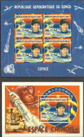 Congo Ex Zaire 2013, Space, Chinese Cosmonauts, 4val In BF +BF - Ongebruikt