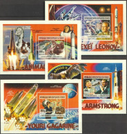 Congo Ex Zaire 2013, Space, Cosmonauts, Cat, Monkey, Dog, 4BF IMPERFORATED - Ongebruikt