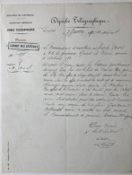 GUERRE 1870 DEPECHE TELEGRAPHIQUE Le 7/01/1871 VANVES COMMANDANT Au Généraux GUIOT Et RENE Texte Sur Les Bombardements - War 1870