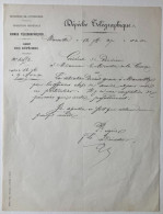 GUERRE DEPECHE TELEGRAPHIQUE 12/Nov/1870  MARSEILLE GENERAL Au MINISTRE De La GUERRE Texte Sur Problèmes De Commandement - War 1870