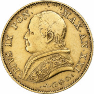 États Italiens, PAPAL STATES, Pius IX, 20 Lire, 1866, Rome, Or, SUP, KM:1382.2 - Vatican