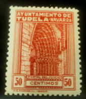 TUDELA (NAVARRA). EDIFIL 1 0 *. 50 CTS CARMÍN PORTAL DEL JUICIO. - Nationalistische Ausgaben