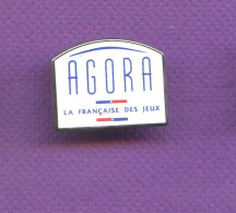 Rare Pins La Francaise Des Jeux Agora Signé Decat Paris Q742 - Spelletjes