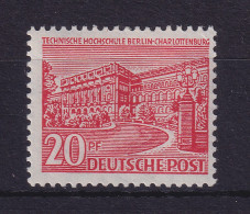 Berlin 1949 Bauten Technische Hochschule 20 Pfg Plattenfehler Mi.-Nr. 49 I ** - Unused Stamps