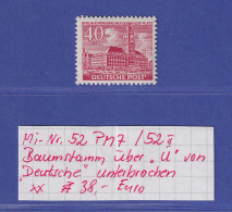 Berlin 1949 Bauten 40 Pfg Plattenfehler Mi.-Nr. 52 II ** Gpr. SCHLEGEL BPP - Unused Stamps