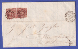 Bayern 1859 Mi.-Nr. 4 II (2, Eine Defekt) Auf Brief Von Nürnberg N. Kreuzhütte - Brieven En Documenten