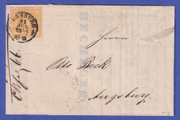 Bayern 1866 1Kr. Mi.-Nr. 8I  Auf Orts-Brief Augsburg Gepr. PFENNINGER - Brieven En Documenten