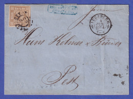 Bayern 1864  9Kr. Ocker Mi.-Nr. 11 Auf Brief Von Augsburg Nach Pest  - Brieven En Documenten