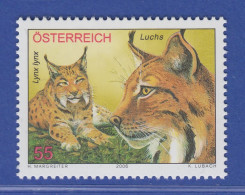 Österreich 2006 Sondermarke Einheimische Fauna Nordluchs Mi.-Nr. 2611 - Nuovi