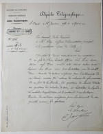 GUERRE 1870 DEPECHE TELEGRAPHIQUE  St DENIS L'AMIRAL De La RONCIERE A Antoine GLEY Le « Boulanger De Paris » TTB Texte - War 1870