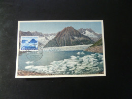 Carte Maximum Card Pro Patria Montagne Mountain Glacier Suisse Switzerland 1952 - Cartes-Maximum (CM)