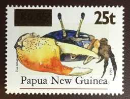 Papua New Guinea 1998 Crabs Surcharge MNH - Schalentiere