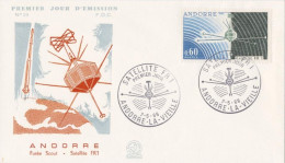 Andorra Fr. 1966, Satellite RF1, FDC - FDC