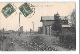 CPA 59 Caudry Gare Du Cambrésis Train Tramway - Caudry