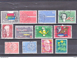 SUISSE 1957-1959 Yvert 586, 595-596, 603, 616, 612-623, 630-631, 634-635 Oblitérés, Cote 3,90 Euros - Used Stamps