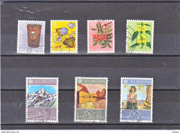 SUISSE 1975 EUROPA FLEURS Yvert 980-982 + 994-998 Oblitérés, Cote : 4,80 Euros - Usados