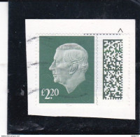 GB 2023 King Charles 3 £2.20 New Barcode Machin Umm Used - Used Stamps