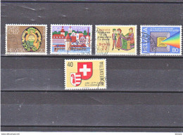 SUISSE 1978 Yvert 1046-1049 + 1071 Oblitérés Cote 2,55 Euros - Oblitérés