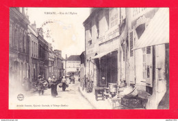 F-72-Vibraye-02A96  La Rue De L'église, Commerces, Cpa  - Vibraye