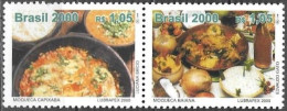 Brazil Brasil Brasilien 2000 Lubrapex Dishes Meal Regional Cuisine Michel No. 2998-99 Pair MNH Mint Postfrisch Neuf ** - Nuovi