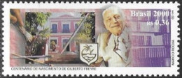 Brazil Brasil Brasilien 2000 100. Anniversary Gilberto De Mello Freyre Michel No. 3000 MNH Mint Postfrisch Neuf ** - Nuovi