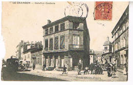 42  LE CHAMBON CARREFOUR GAMBETTA  1909 - Le Chambon Feugerolles